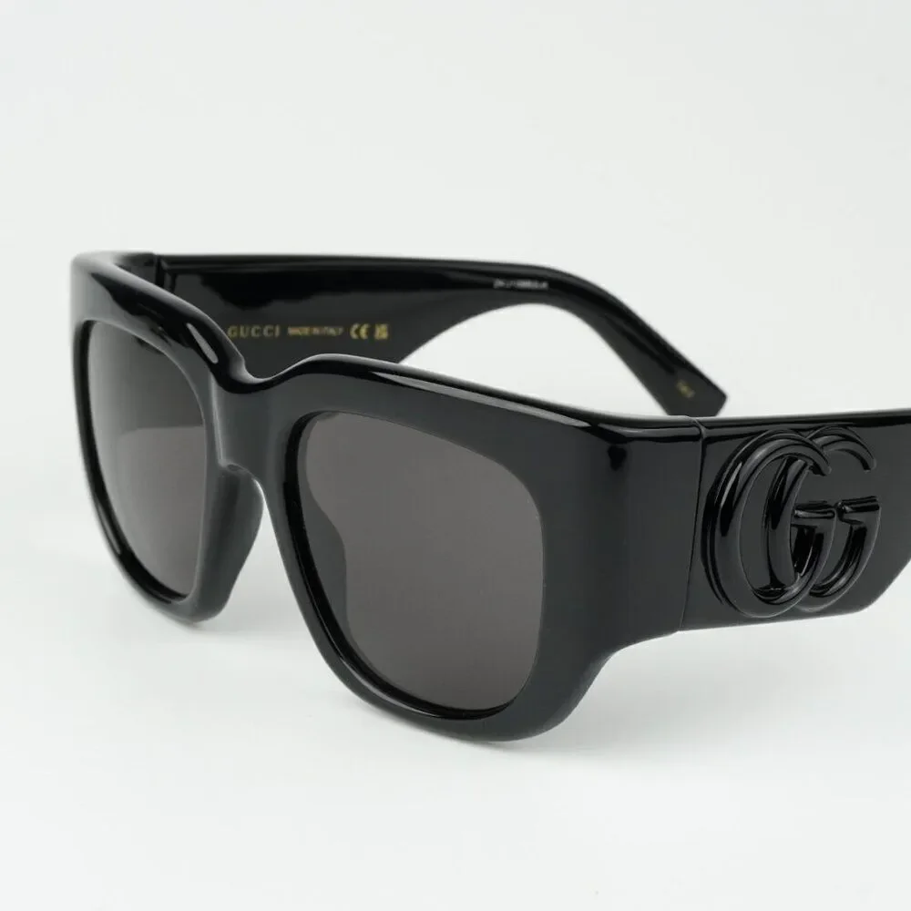 NEW Gucci GG1545S  001 Black Grey Women Square Sunglasses GG 1545S